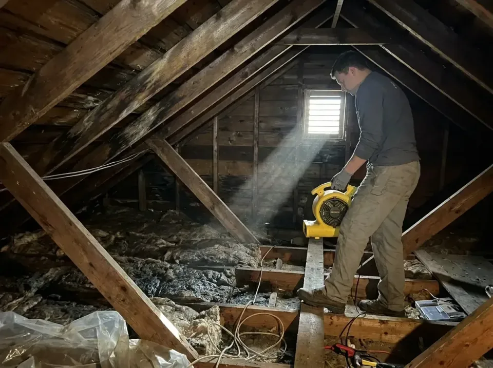 attic-water-damage-drying-proc-007 — frequently asked questions, Emergency Water Extraction & 24/7 Flood Response in Dewey,…